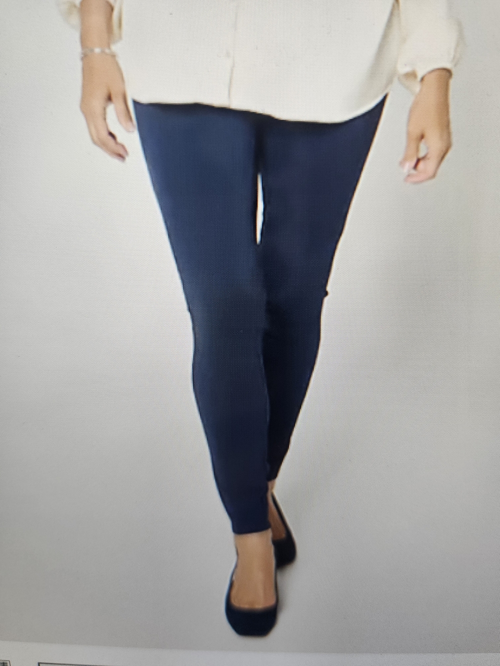 Women with Control Tall Navy Luxe Ponte  Leggings Sz 1X Tall